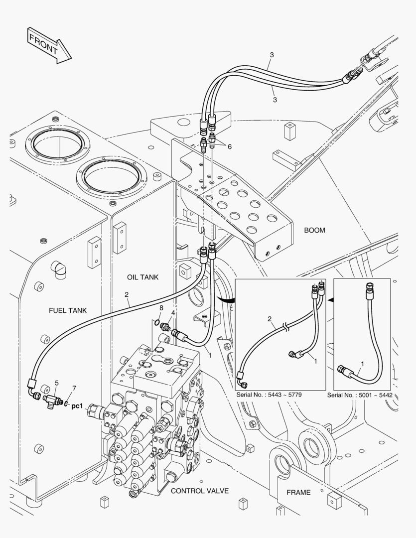 7091 PILOT PIPING - ARM LOCK VALVE [5227~]
