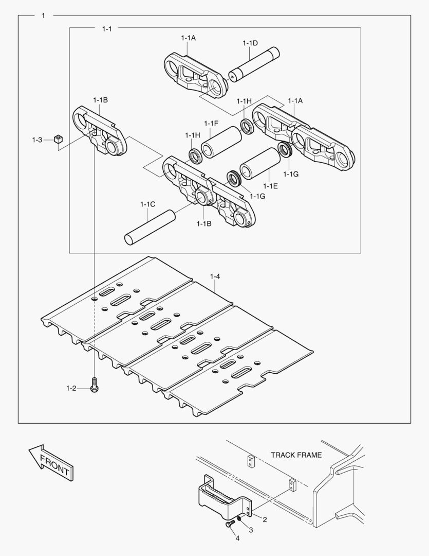 БАШМАК ГУСЕНИЦЫ В СБОРЕ - 800G