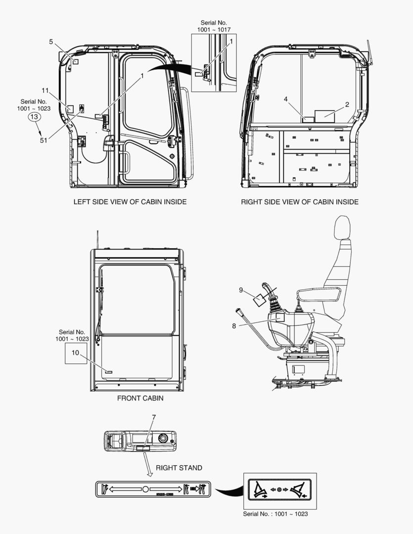 Схема 5120 NAME PLATE - CABIN [1001~1126]