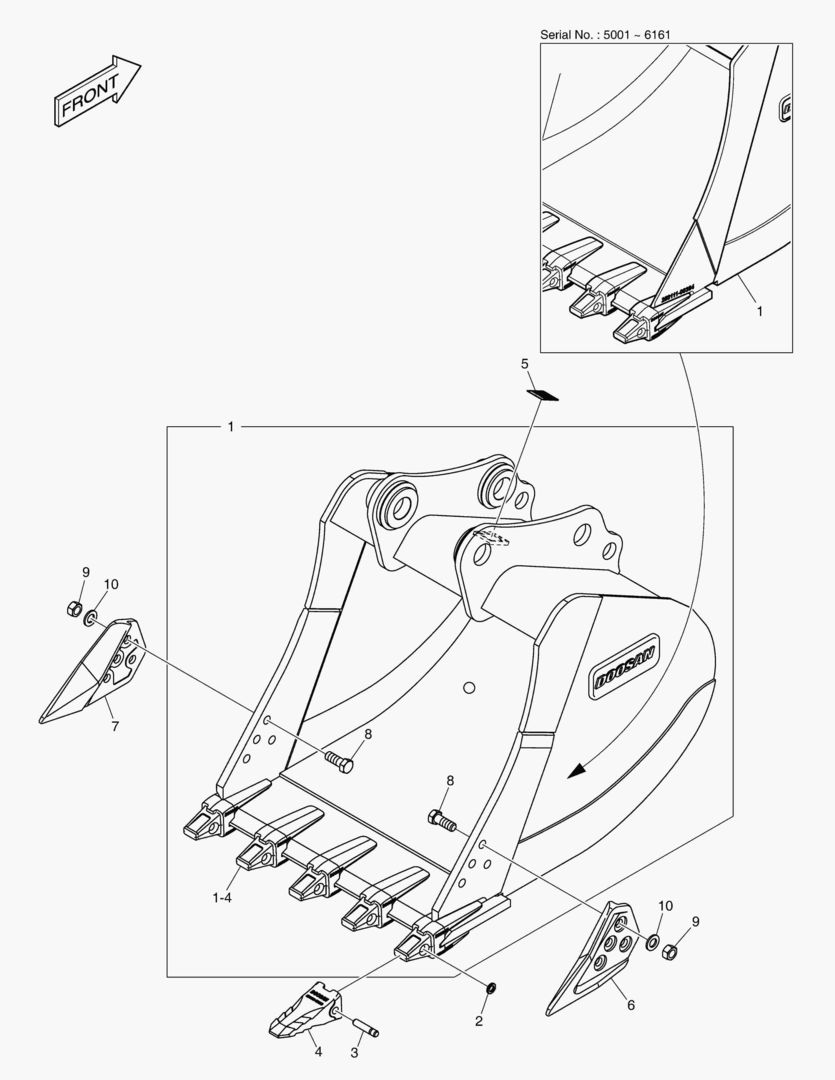 7360 BUCKET ASSВґY - 0.52mВі - H CLASS