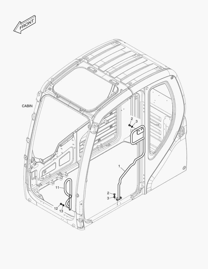 РУКОЯТКА - ВНУТРЕНЯЯ СЕКЦИЯ (КАБИНА)