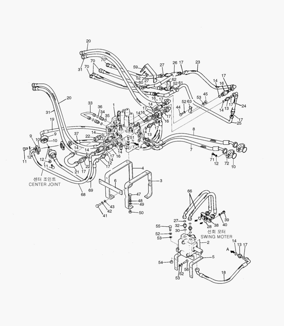 1190 MAIN PIPING(2)-FOR K3V PUMP [502~]
