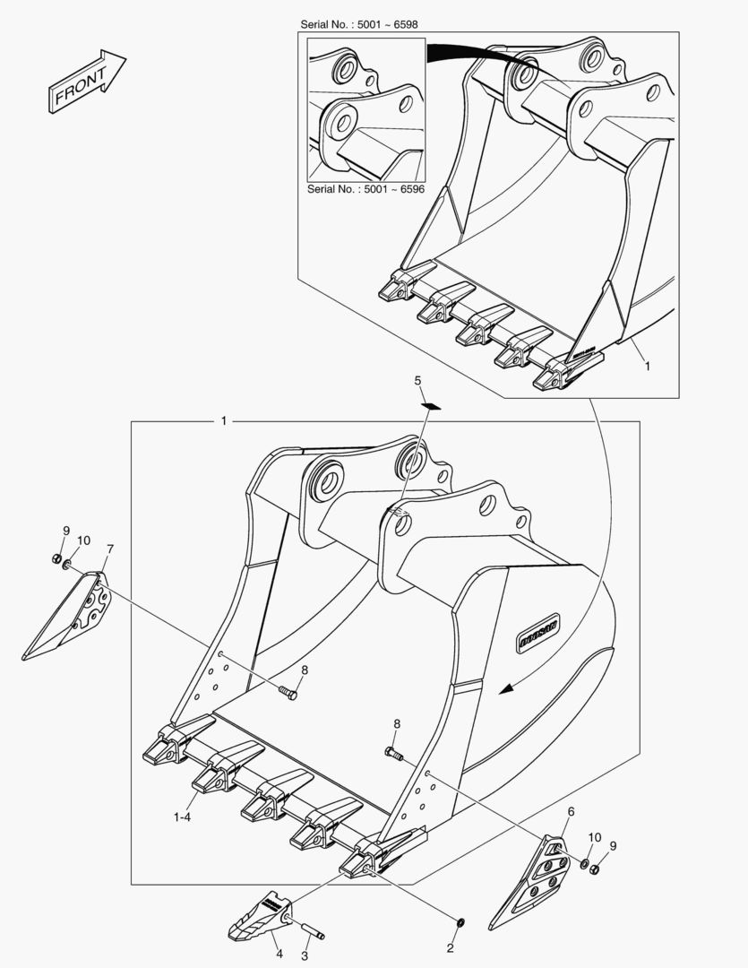 Схема 7730 BUCKET ASSВґY - 1.66mВі - H CLASS