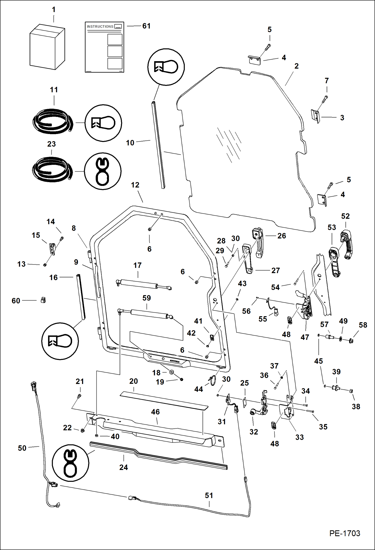 ДВЕРЦА КАБИНЫ (СПЕЦИАЛЬНЫЕ ПРИЛОЖЕНИЯ)