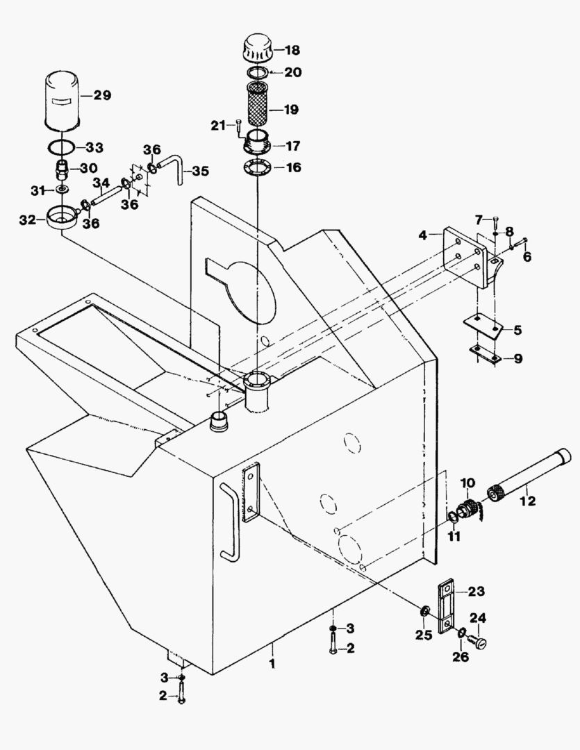 Схема G050-7 HYDRAULIC TANK