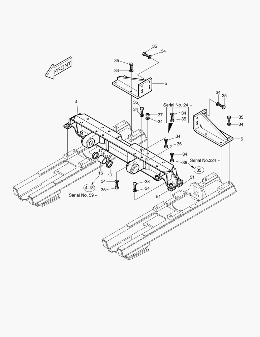 БАЛАНСИР В СБОРЕ-ГУСЕНИЦА-1520 мм