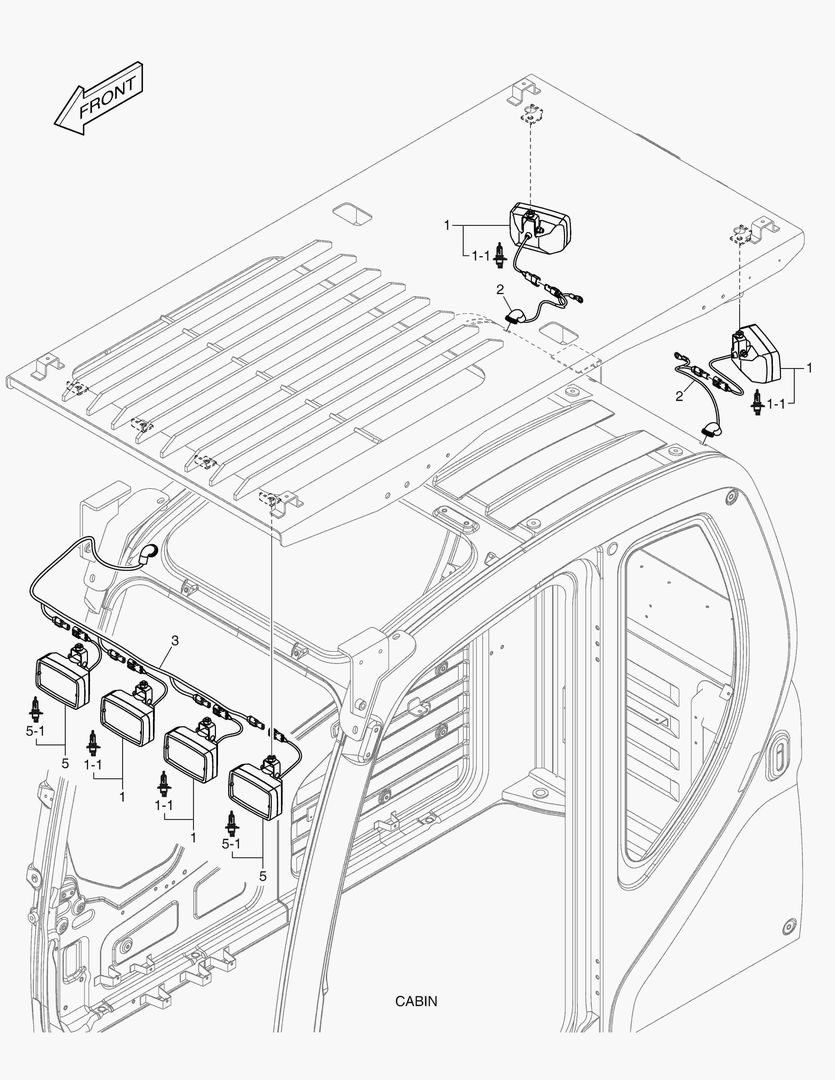 7280 WORKING LAMP - 4 LAMP(GUARD)