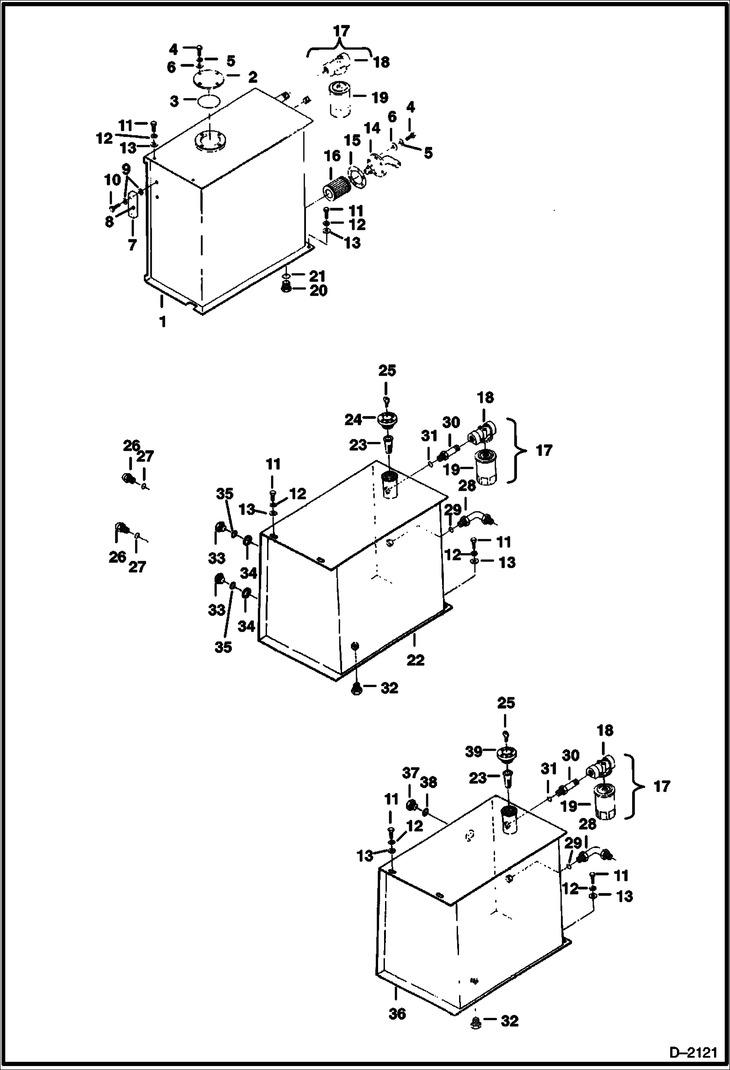 Схема ГИДРАВЛИЧЕСКИЙ БАК И ФИЛЬТР