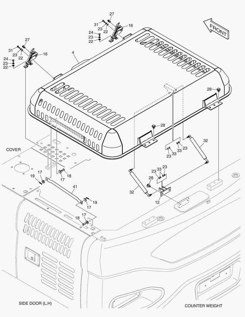 КРЫШКА ДВИГАТЕЛЯ