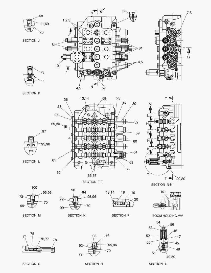 Спецтехника 7331 CONTROL VALVE-R.H [347~466] - главное фото