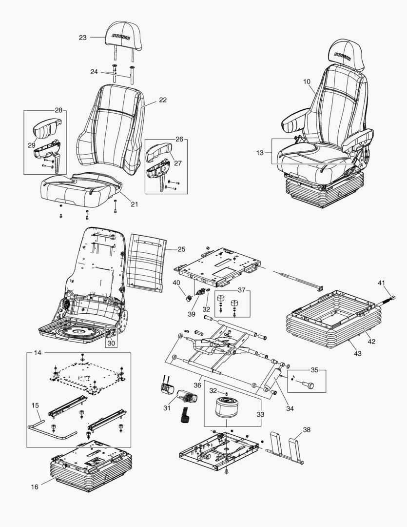 Спецтехника G305-150 DRIVER`S SEAT