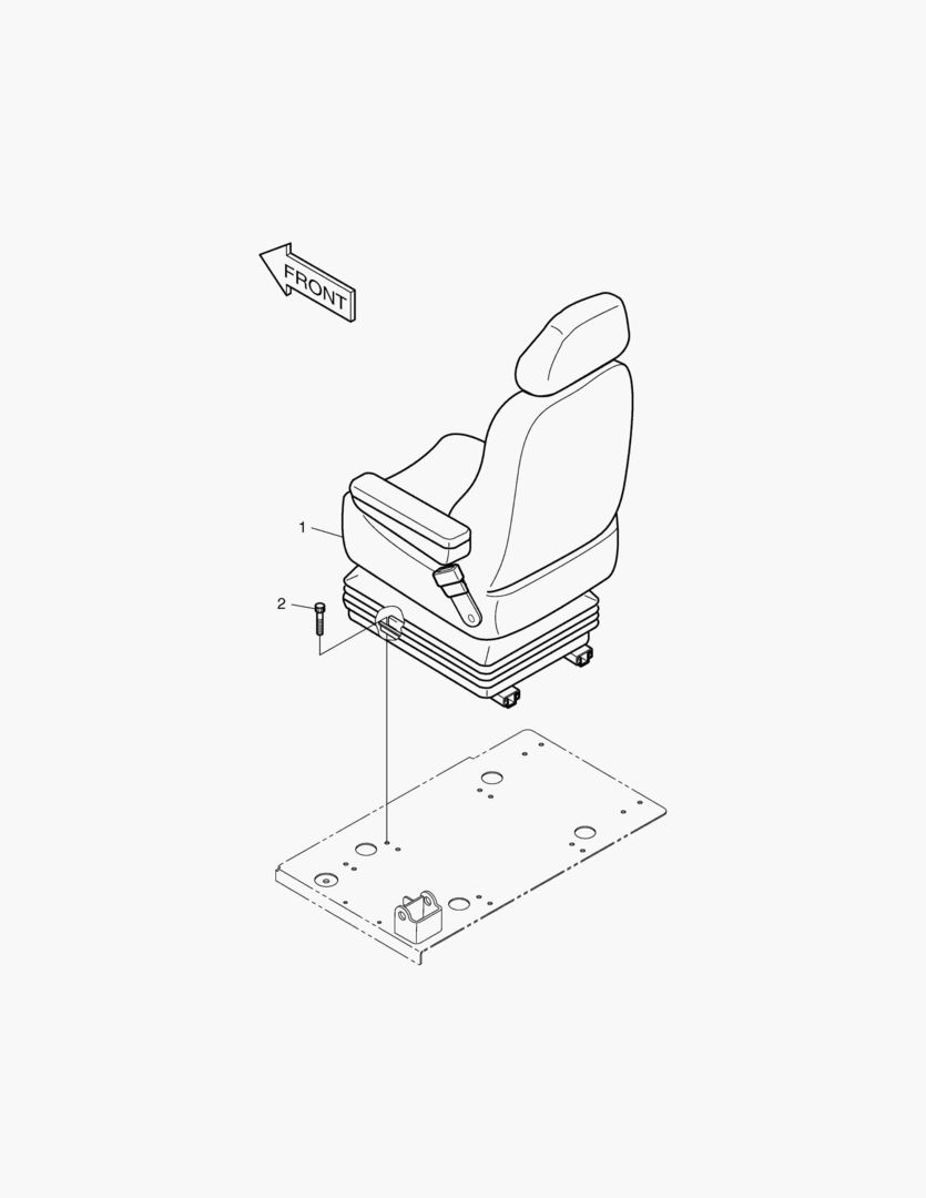 1430 SEAT MOUNTING-EXCEPT EUROPE & U.S.A