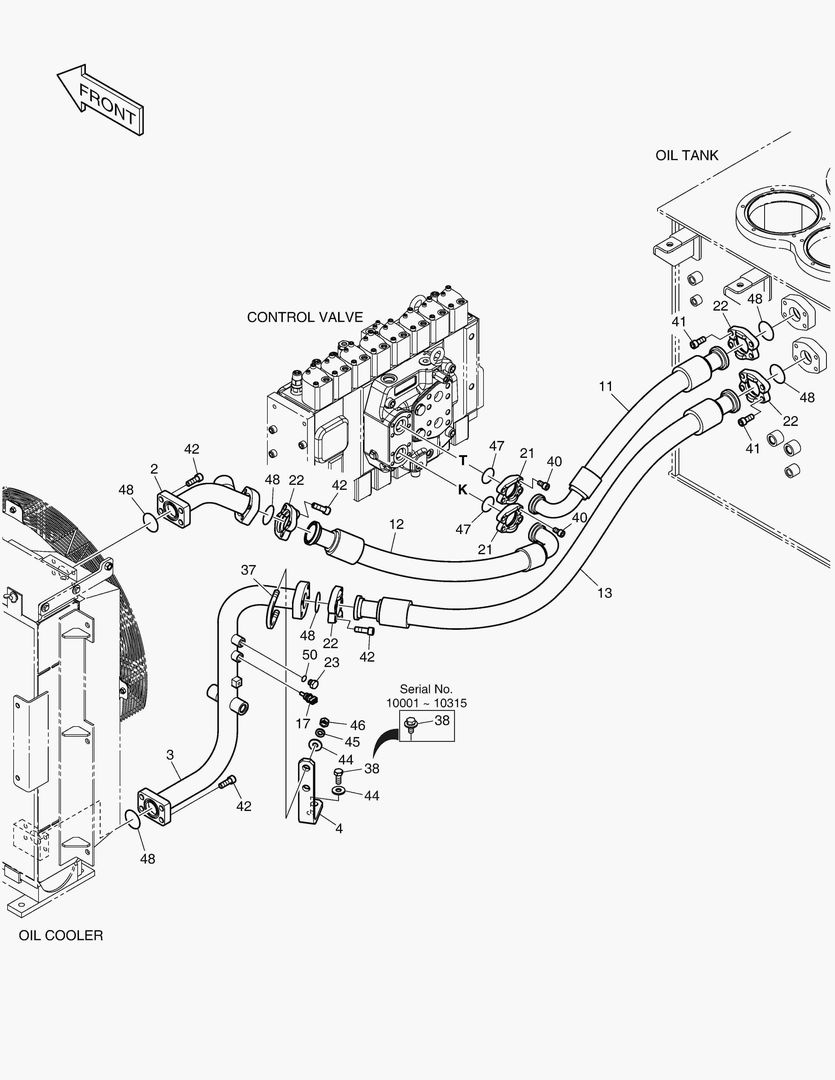 1280 OIL COOLER PIPING(2) - OIL COOLER