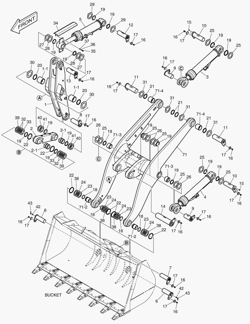 РУКОЯТЬ ПОГРУЗЧИКА В СБОРЕ