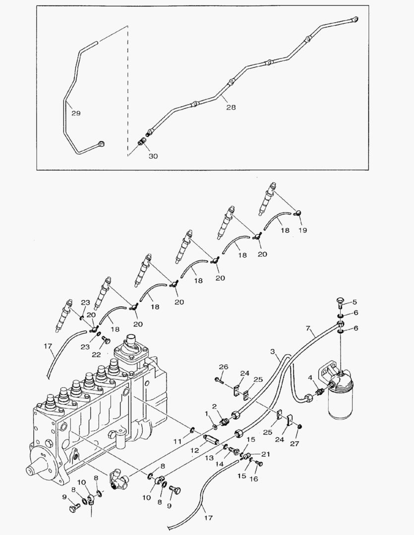 G010-74 FUEL FILTER AS; FUEL PIPE
