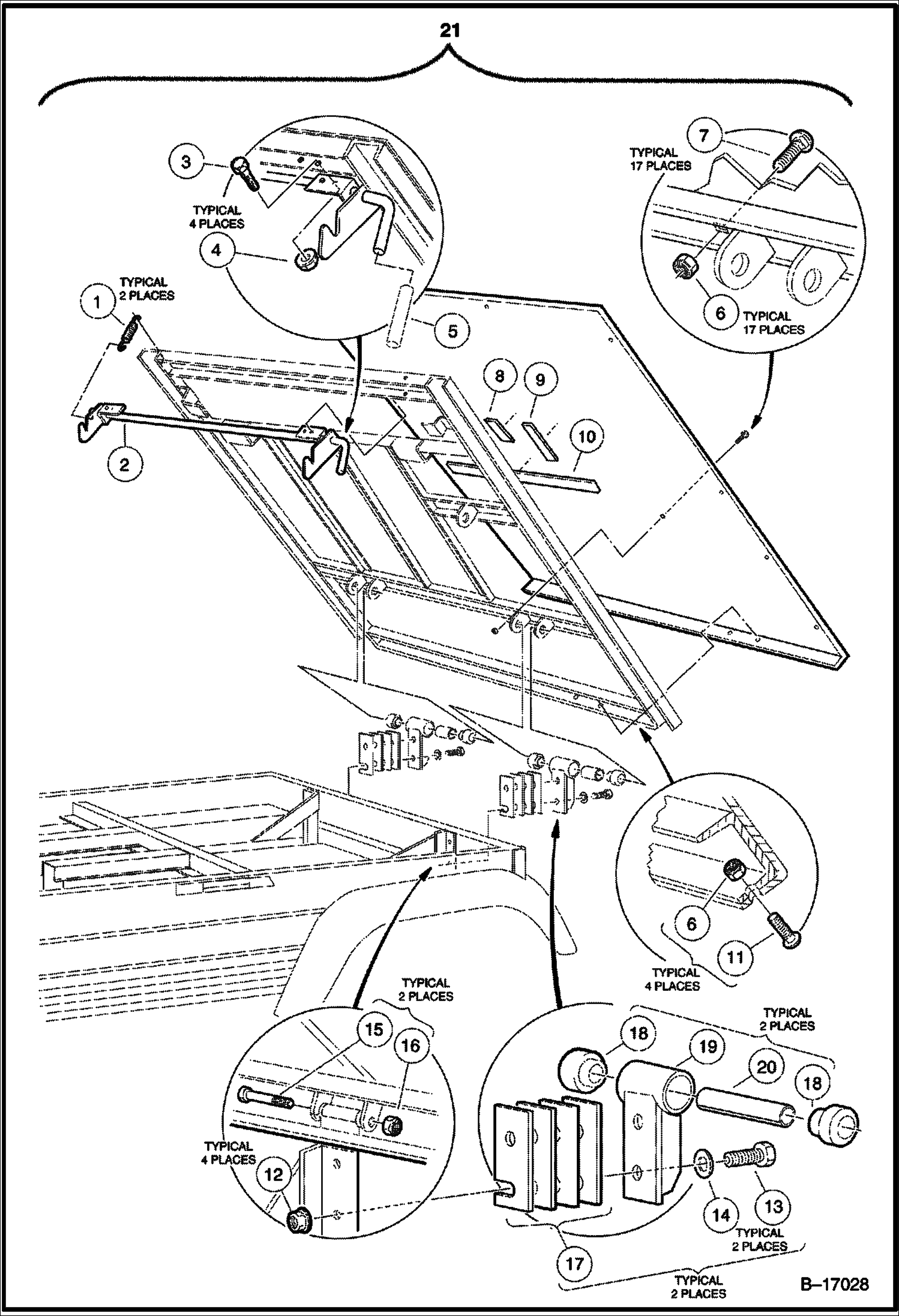 ОПРОКИДЫВАЮЩАЯСЯ ПЛАТФОРМА, ПЕТЛЯ И ЗАЩЕЛКА