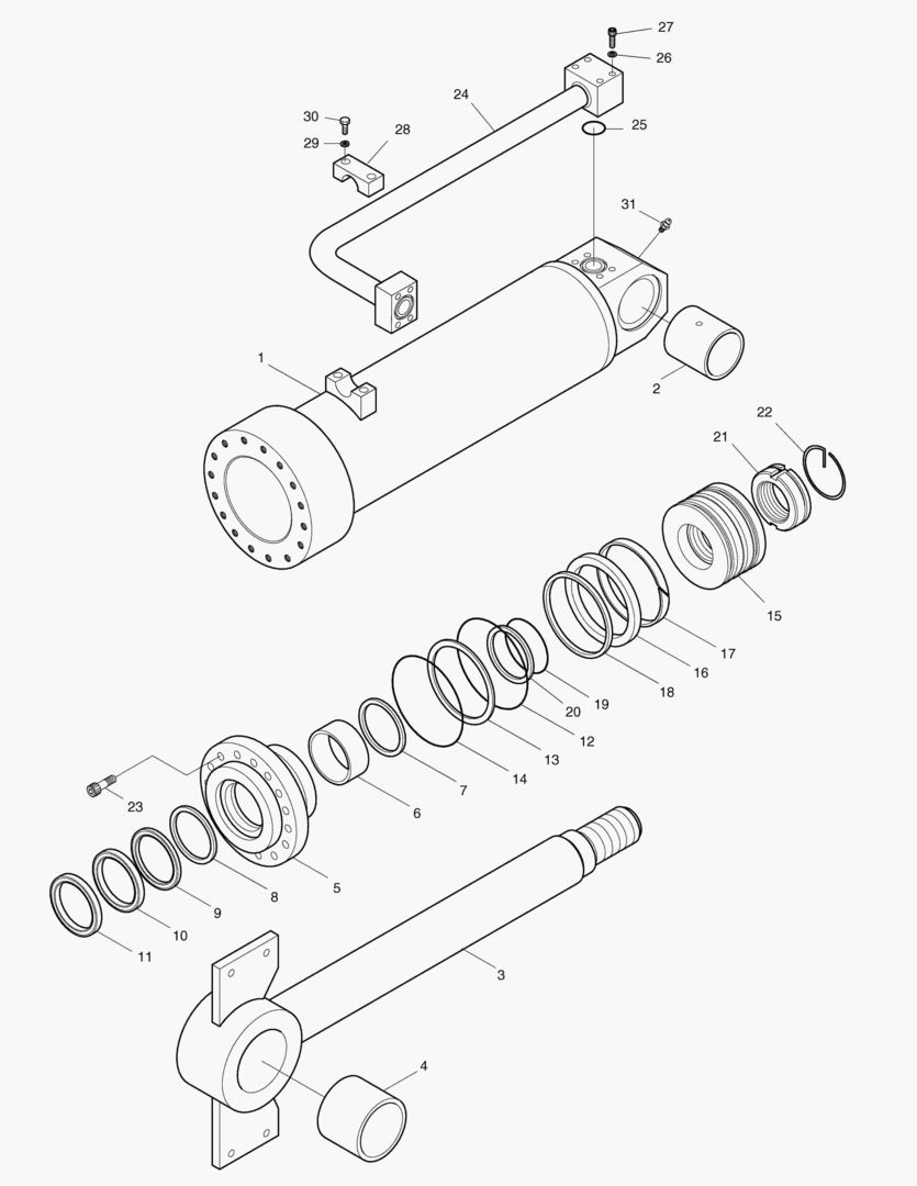 Схема 3580 BUCKET CYLINDER [1001~1167]