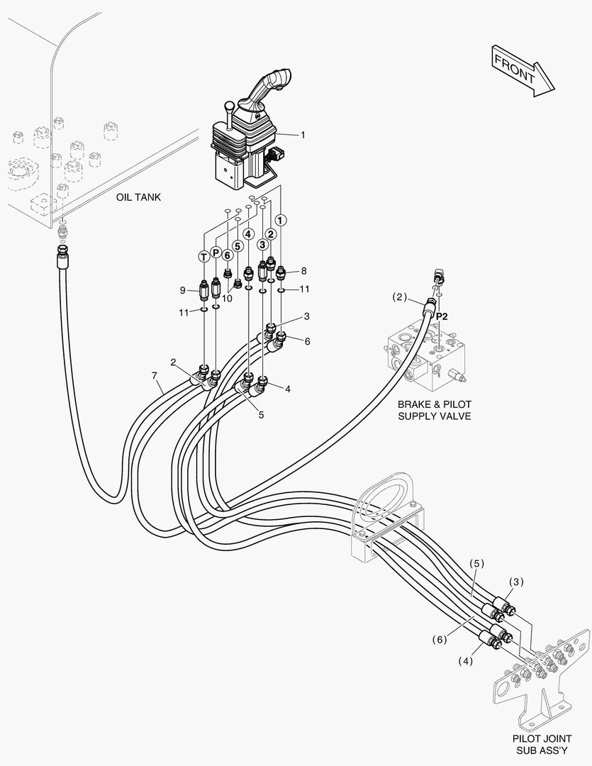ТРУБОПРОВОД СЕРВОУПРАВЛЕНИЯ - 2 КАТУШКИ