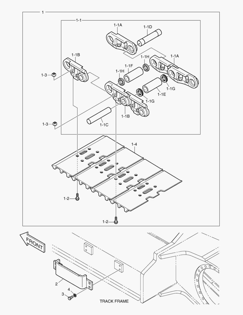 БАШМАК ГУСЕНИЦЫ - 600G(ФИКСИРОВАННАЯ ГУСЕНИЦА)