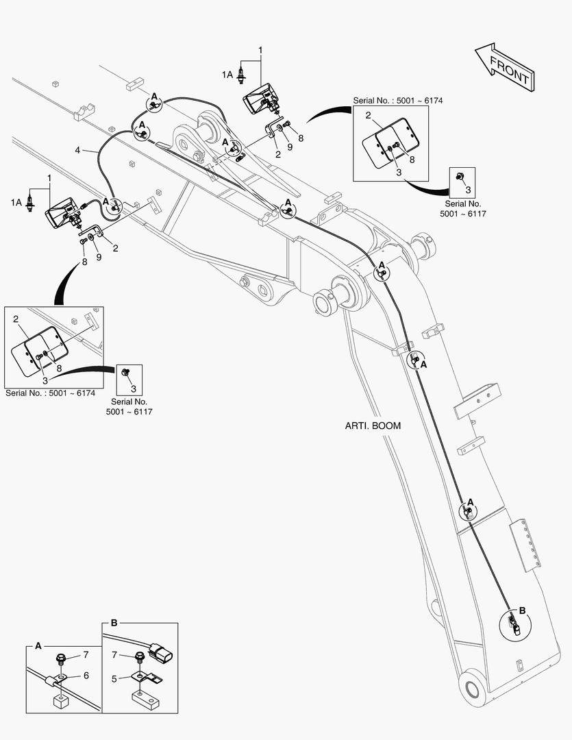 РАБОЧАЯ ФАРА - ШАРНИРНАЯ СТРЕЛА