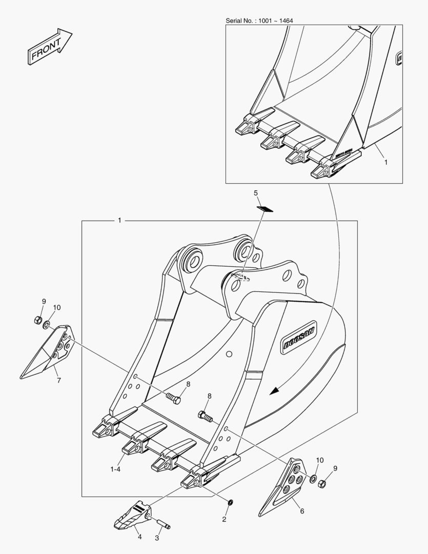 7360 BUCKET ASSВґY - 0.42mВі - H CLASS