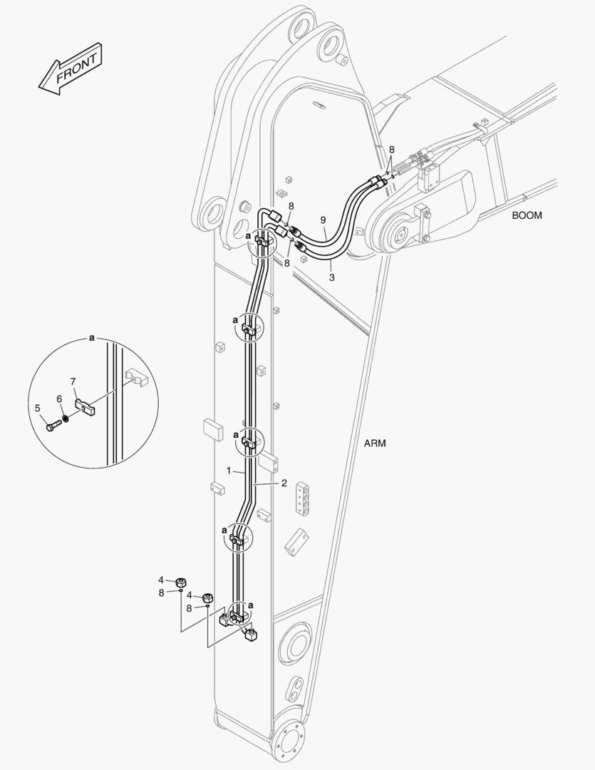 ГИДРОСИСТЕМА РУКОЯТИ - БЫСТРАЯ ПОСАДКА(РУКОЯТЬ 2.5 м)