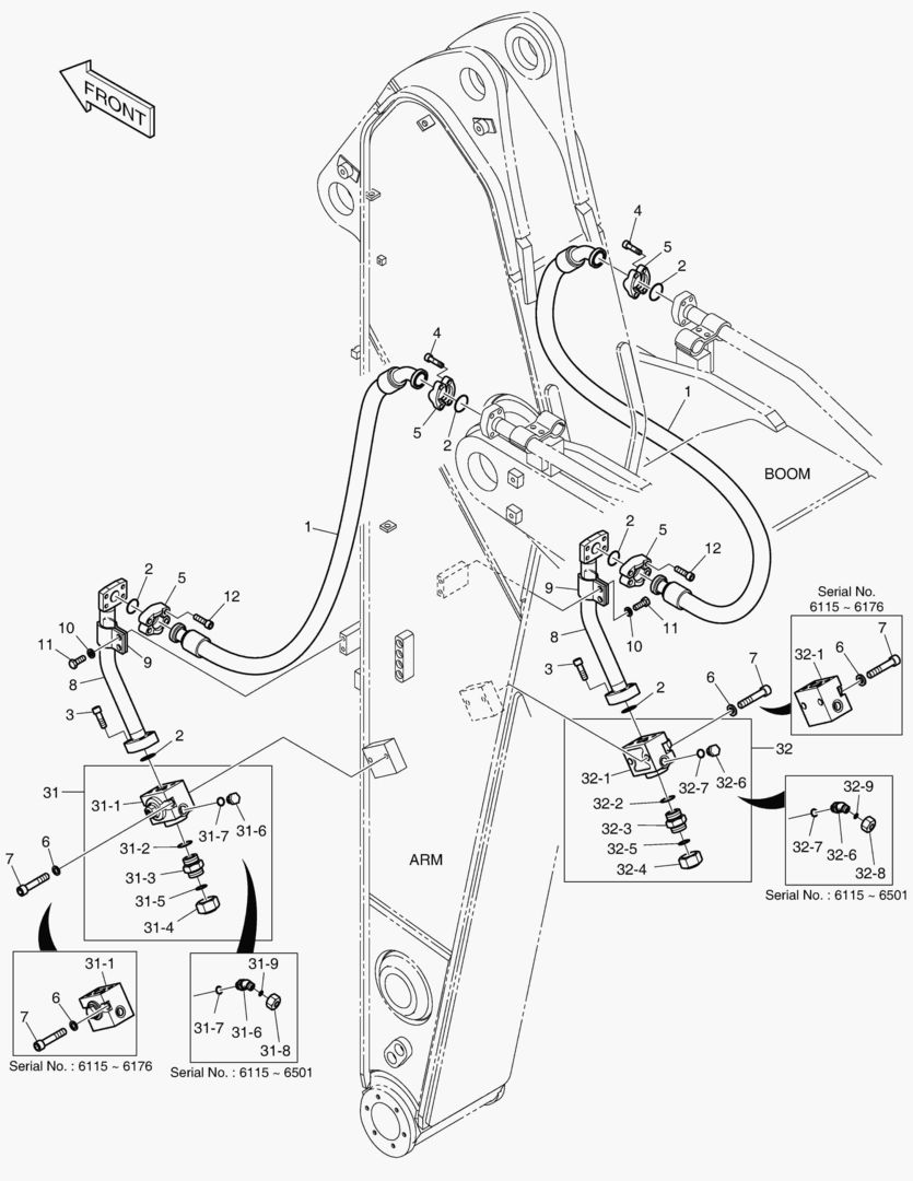 6711 ARM PIPING - ONE & TWO WAY(ARM 2.6m) [6115~]