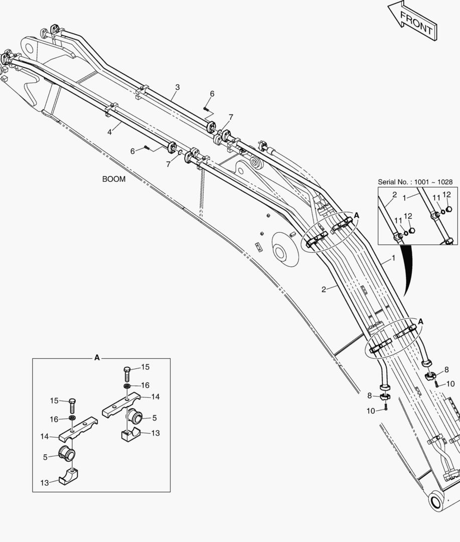 6210 BOOM PIPING - ONE & TWO WAY