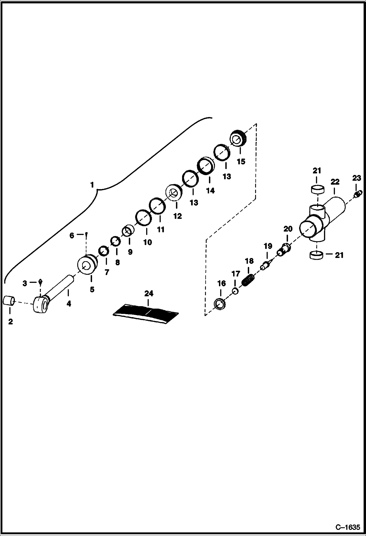 ЭКСКАВАТОР-ПОГРУЗЧИК (ЦИЛИНДР ПОВОРОТА) (914A)