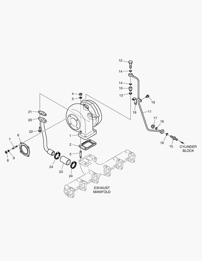 029 TURBO CHARGER & OIL PIPE