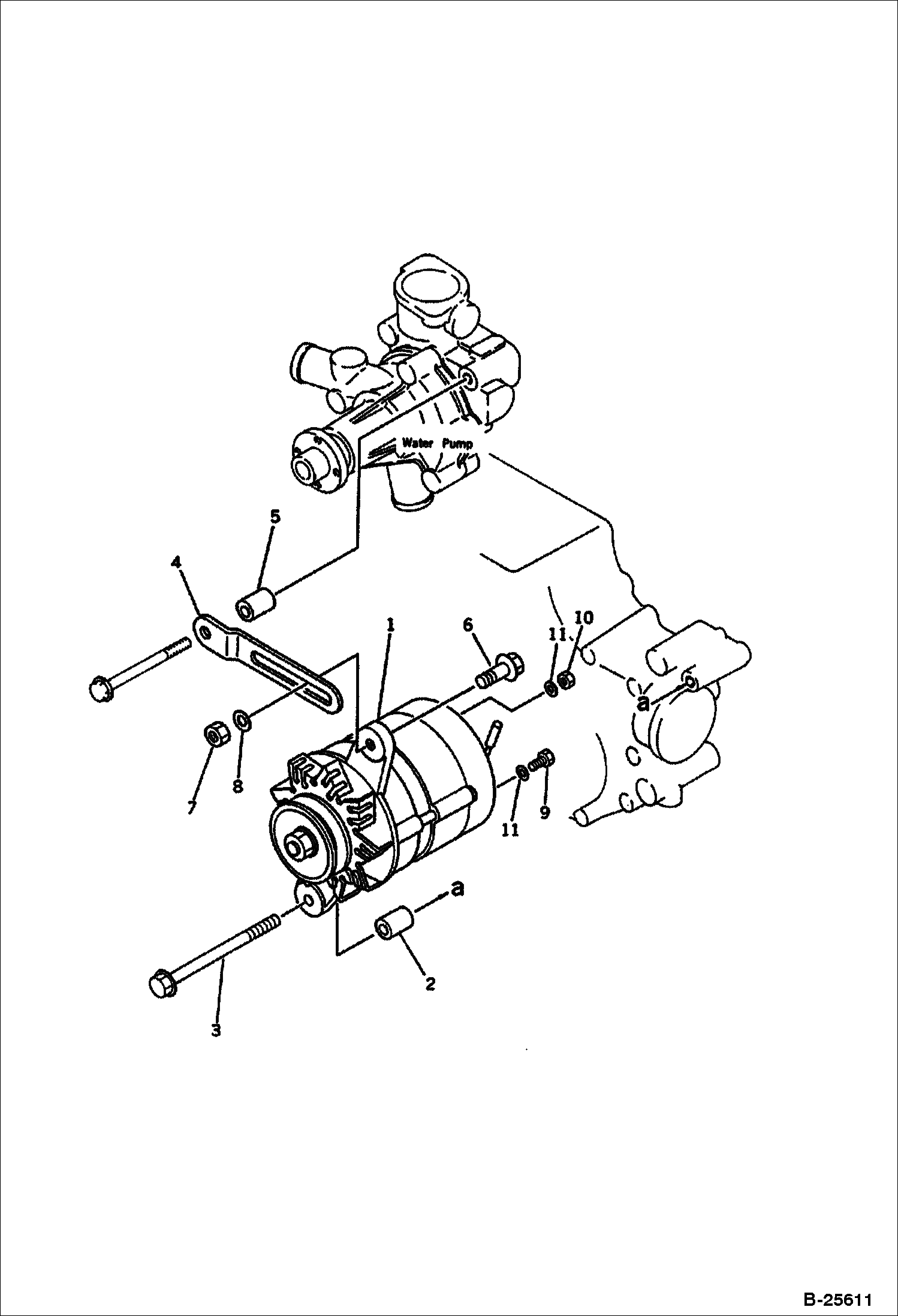 Схема ГЕНЕРАТОР ПЕРЕМЕННОГО ТОКА И КРОНШТЕЙН