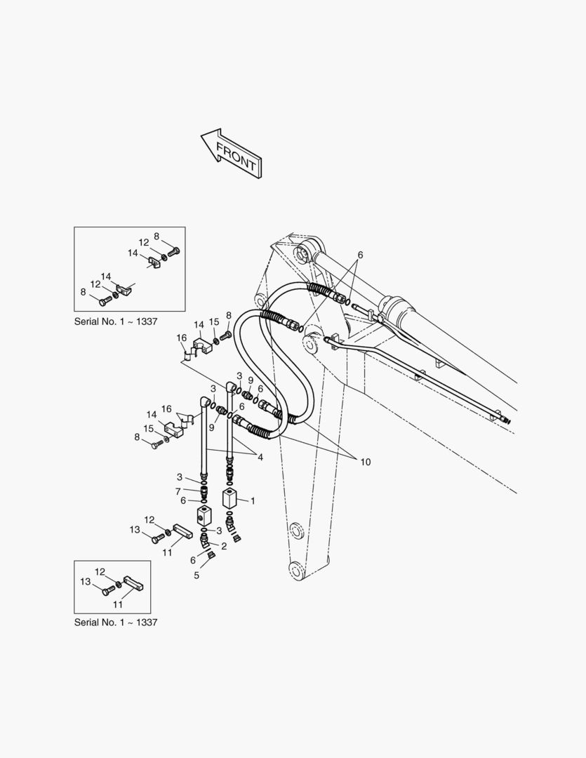 Спецтехника 6570 ARM PIPING-ARM 2.5m(ONE & TWO WAY)