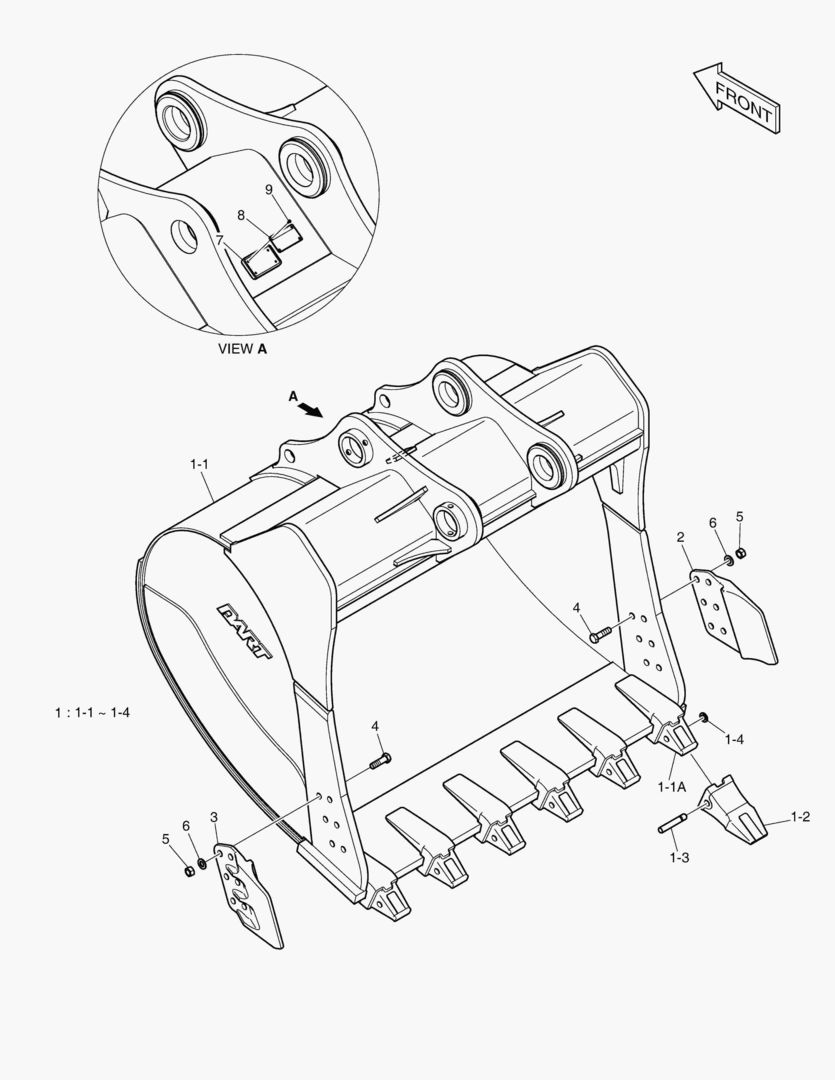 6390 BUCKET ASS`Y - 3.20mВі - HEAVY DUTY