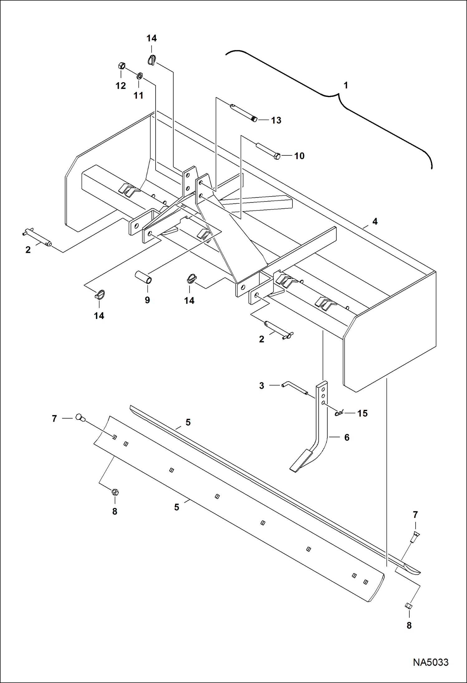 КОРОБЧАТЫЙ ОТВАЛ (РАМА ШАССИ) (3BB60 AL16) (3BB72 AL17) (3BB84 AL18)