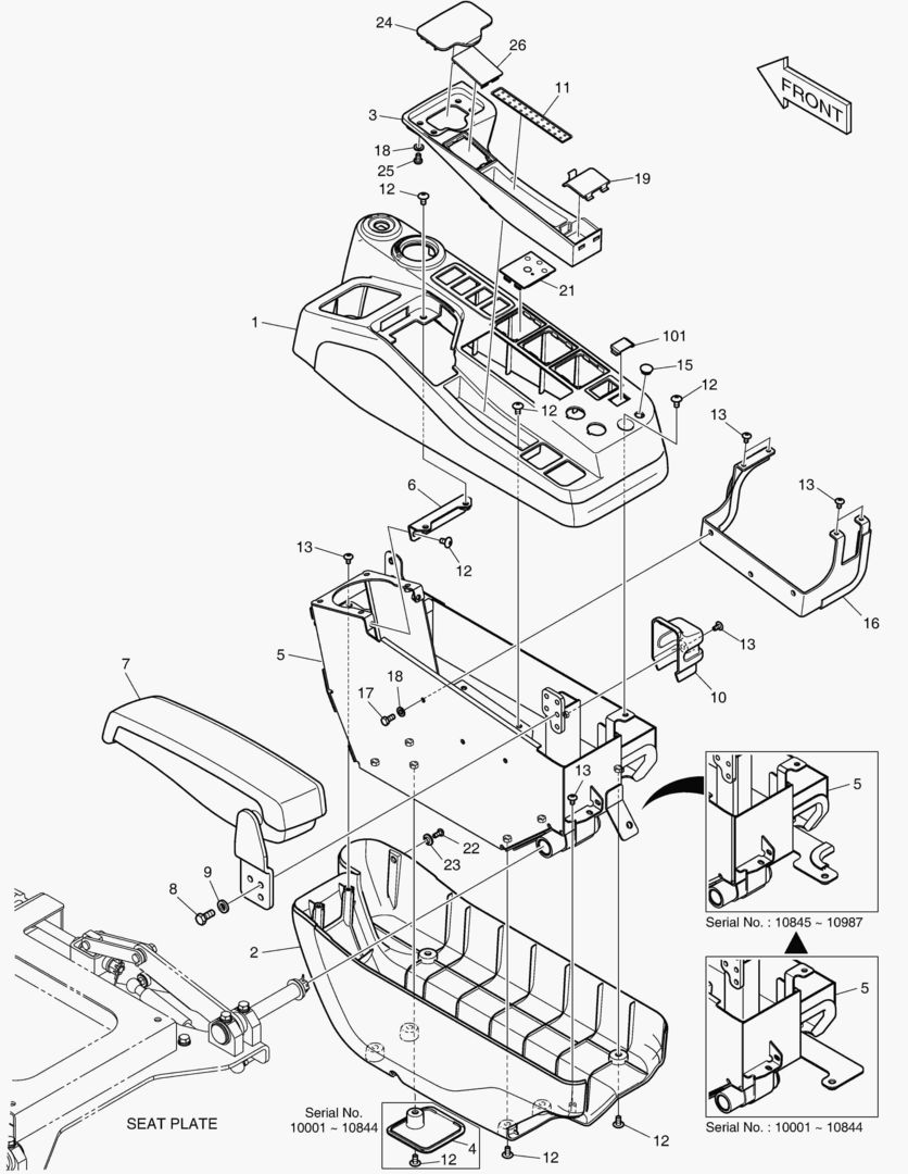 ПУЛЬТ УПРАВЛЕНИЯ - ПРАВОСТОРОННИЙ(СИСТЕМА ЗАЩИТЫ ПРИ ОПРОКИДЫВАНИИ)