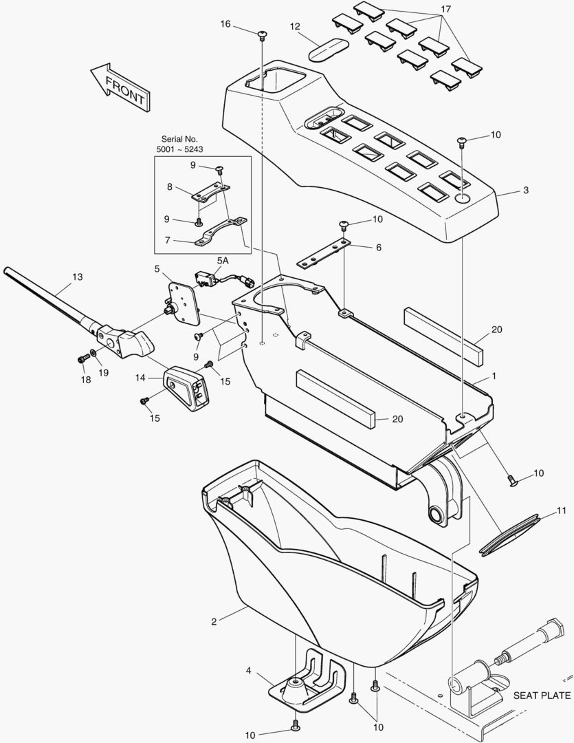 ПУЛЬТ УПРАВЛЕНИЯ - ЛЕВОСТОРОННИЙ