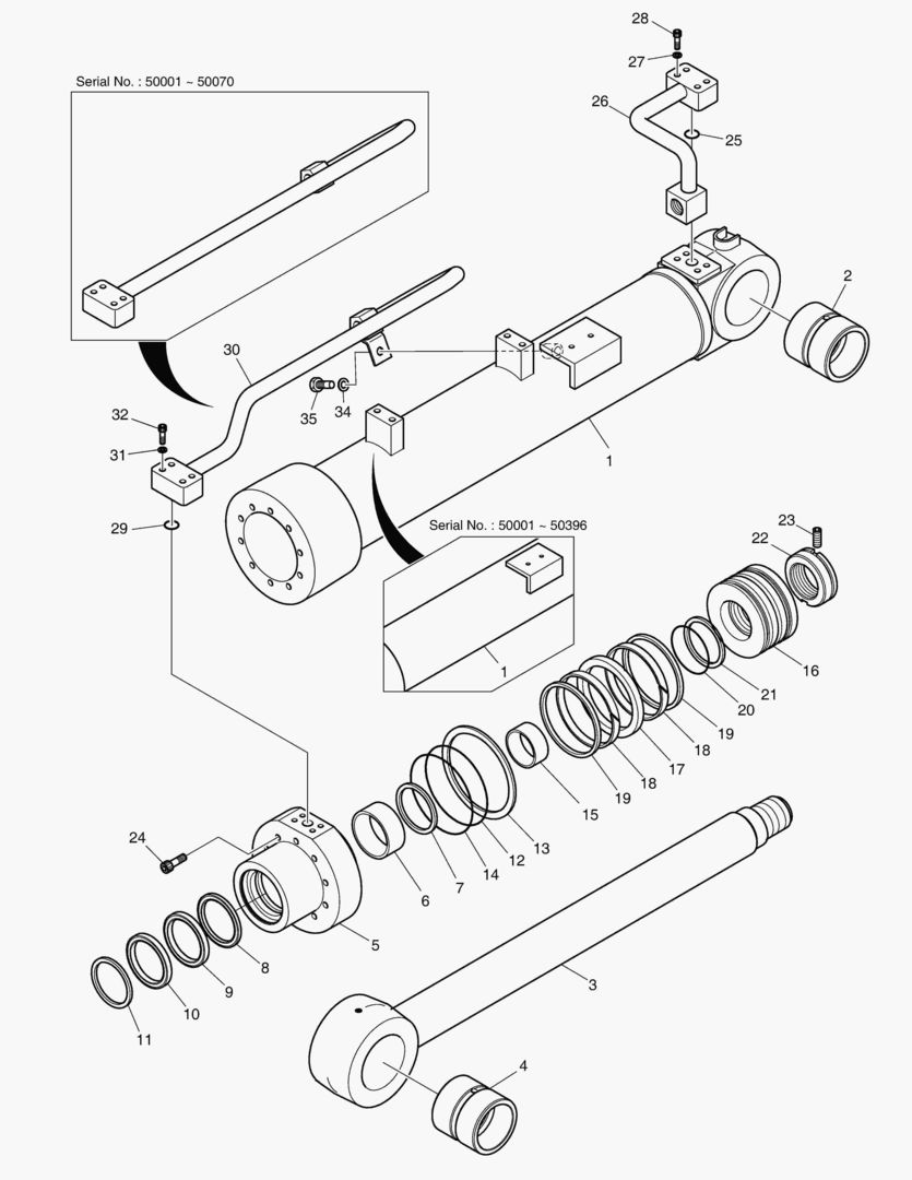 ЦИЛИНДР СТРЕЛЫ - ГИДРОЗАМОК