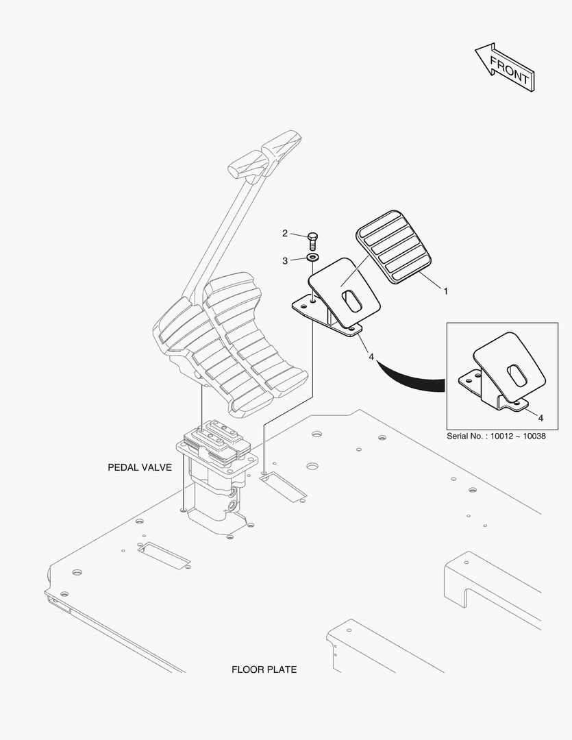 ПОДСТАВКА ДЛЯ НОГ - ПРАВОСТОРОННИЙ