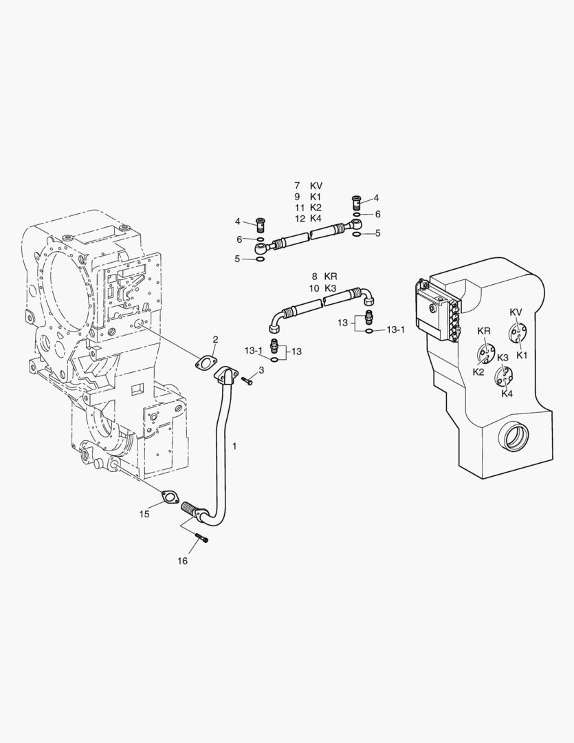 ТРАНСМИССИЯ-МАСЛЯНАЯ ТРУБКА-ZF ТРАНСМИССИЯ