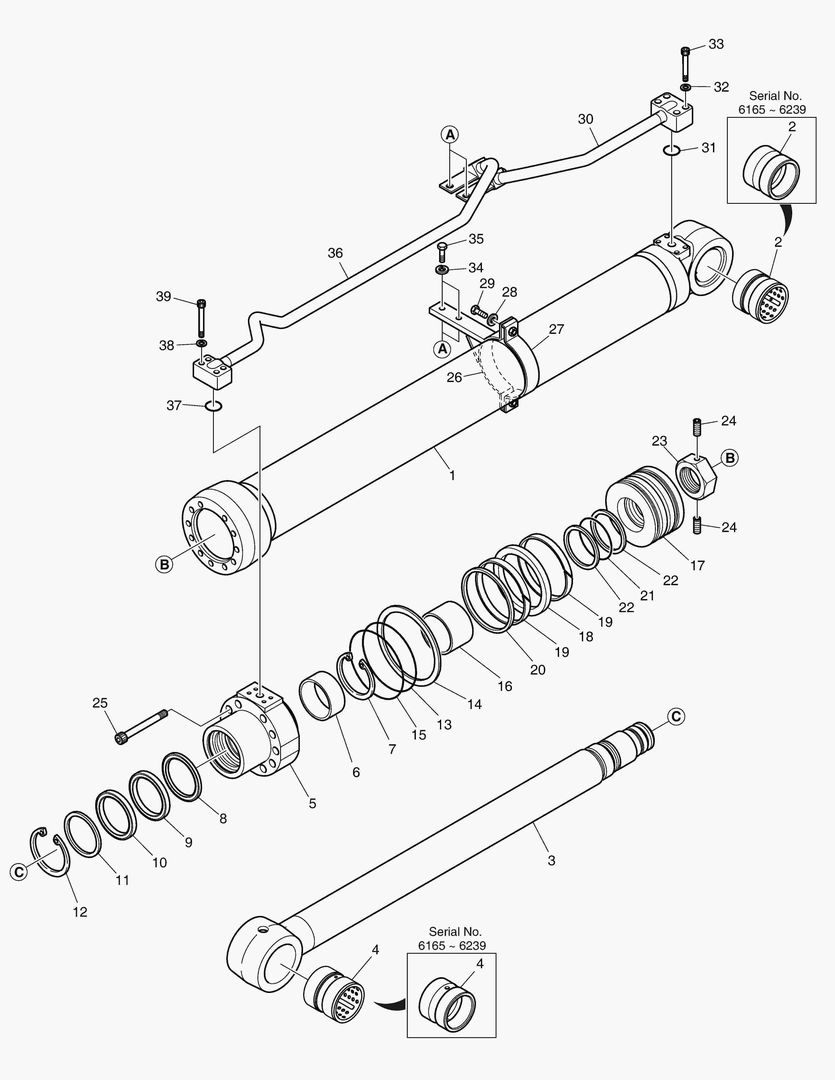 Спецтехника 4231 BOOM CYLINDER - R.H [6165~] - главное фото