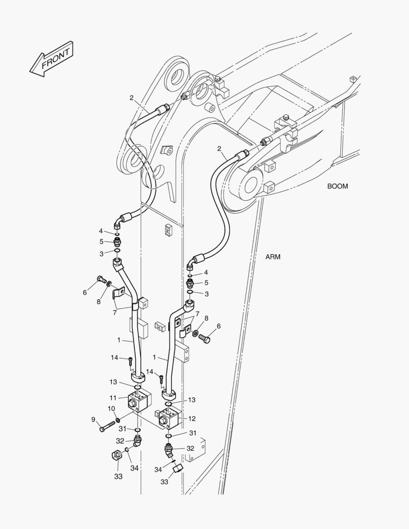 ГИДРОСИСТЕМА РУКОЯТИ - ВРАЩАЮЩИЙСЯ(РУКОЯТЬ 1.9 м)