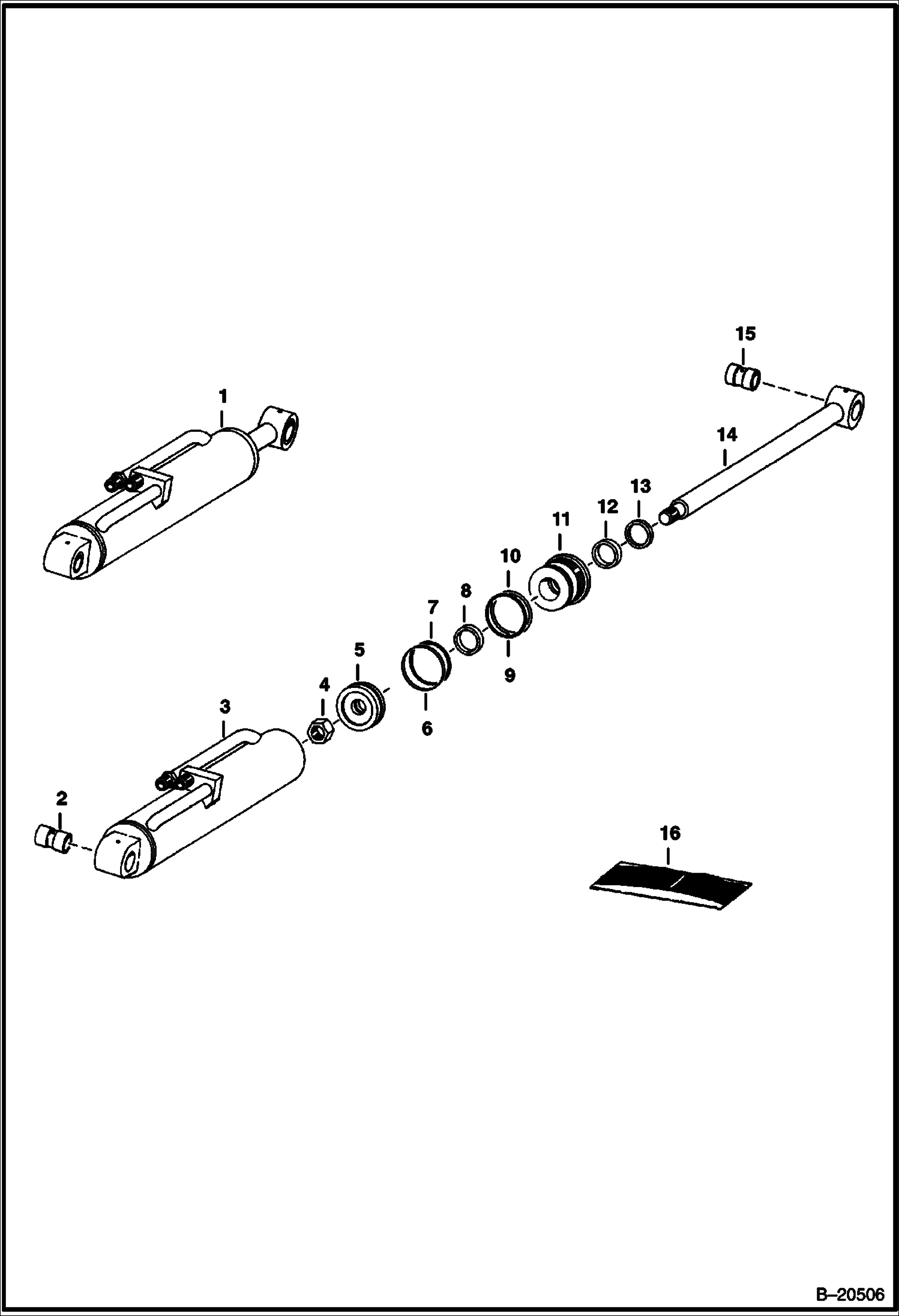 ЭКСКАВАТОР-ПОГРУЗЧИК (ЦИЛИНДР СТРЕЛЫ) (IOWA IND.) (910) (825 ТОЛЬКО)