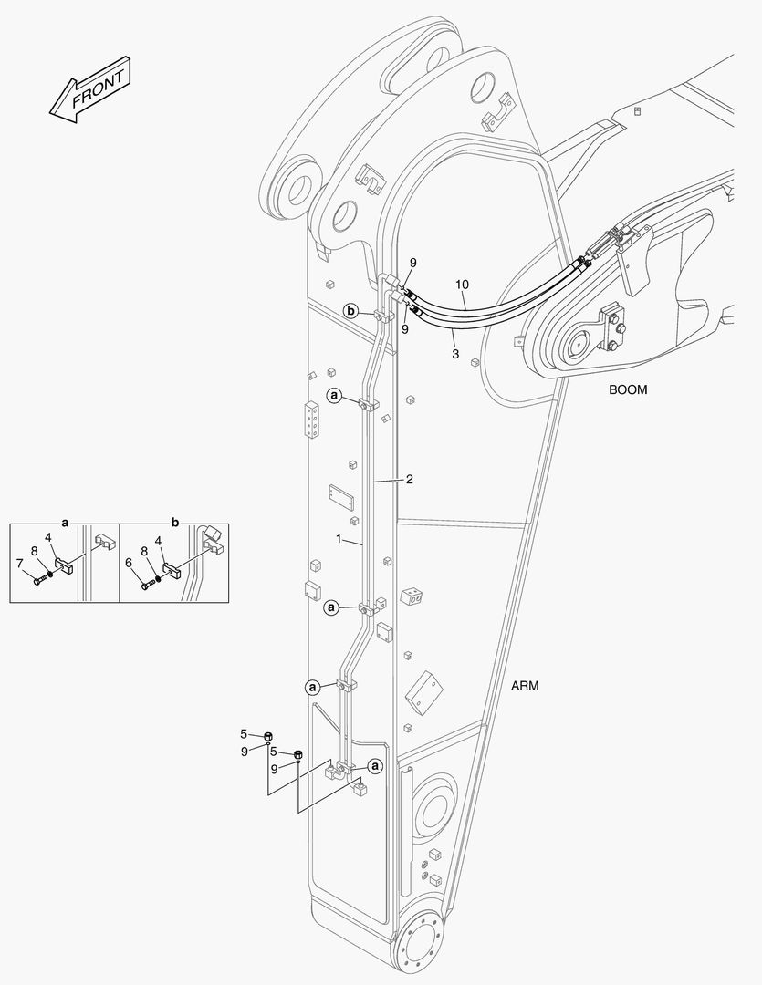 6560 ARM PIPING - QUICK CLAMP(ARM 2.6m)