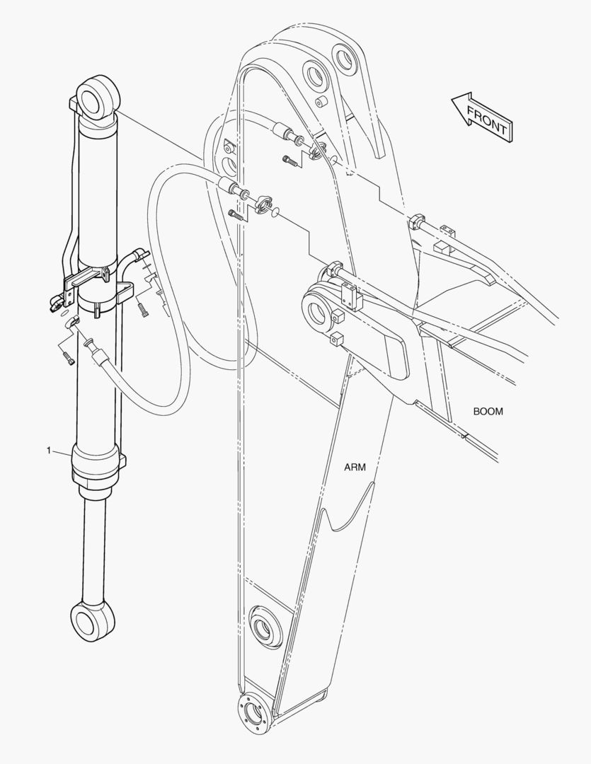 ПЕРЕДНИЙ ТРУБОПРОВОД-2.5 м РУКОЯТЬ