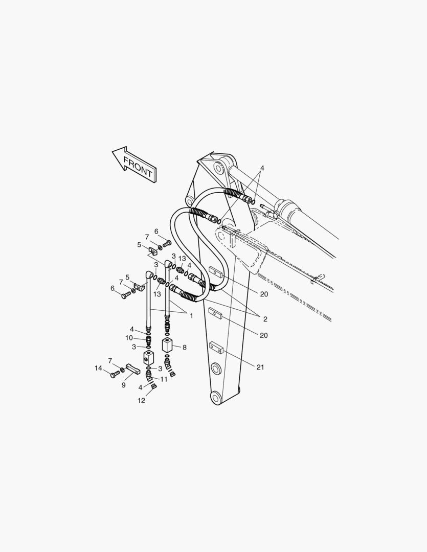 Спецтехника 6530 ARM PIPING-ARM 2.9m 1 & 2 WAY(ARTI.BOOM) [1097~]
