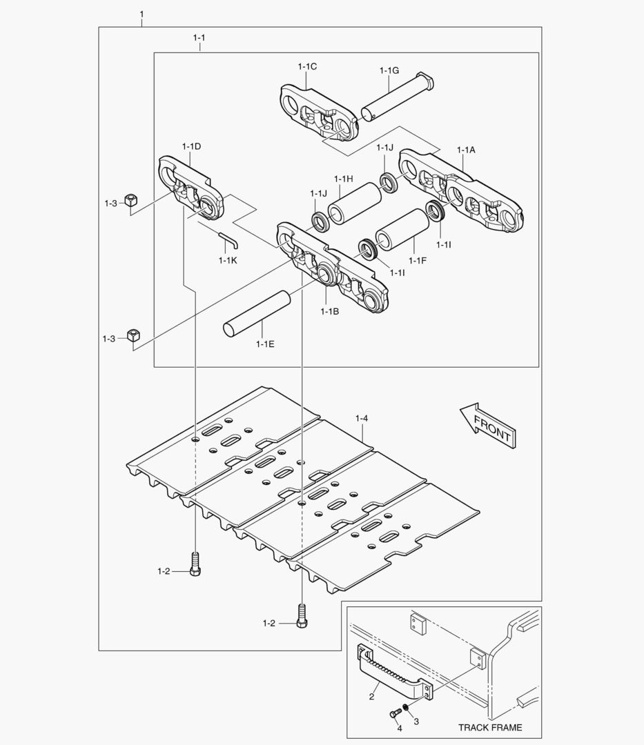 Спецтехника 6870 TRACK SHOE ASS`Y - 500G(LONG CRAWLER) [5001~5246] - главное фото