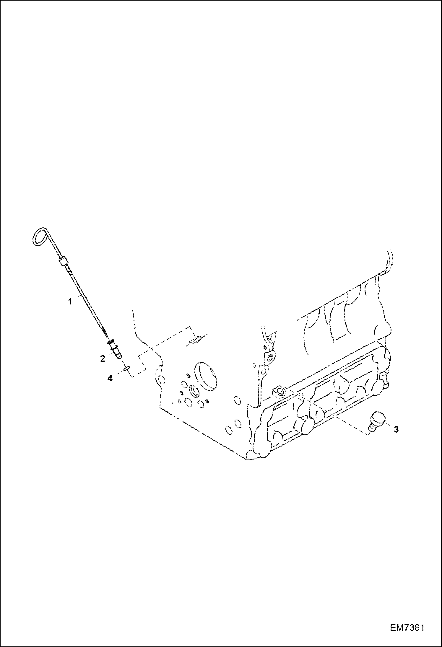 ЩУП ДЛЯ ПРОВЕРКИ УРОВНЯ МАСЛА И НАПРАВЛЯЮЩАЯ ВТУЛКА