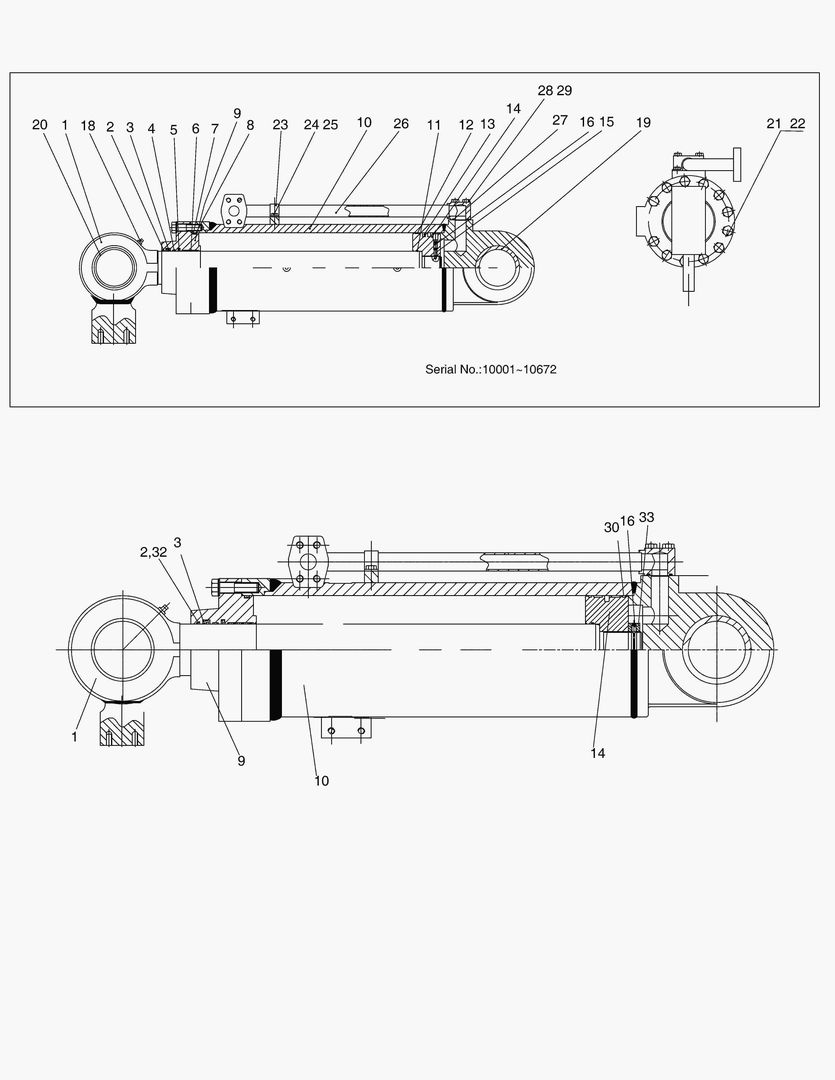 3301 BUCKET CYLINDER(TY&MON)
