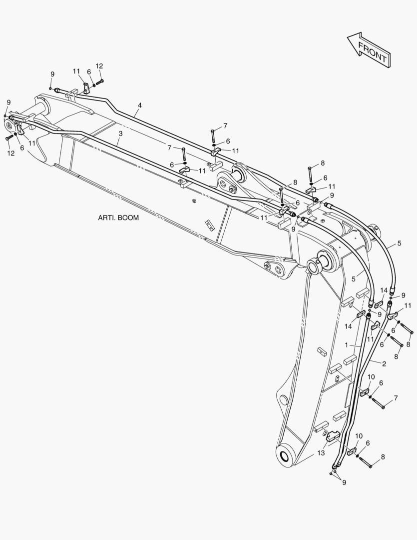 ТРУБОПРОВОД СТРЕЛЫ С ИЗМЕНЯЕМОЙ ГЕОМЕТРИЕЙ - ВРАЩАЮЩИЙСЯ