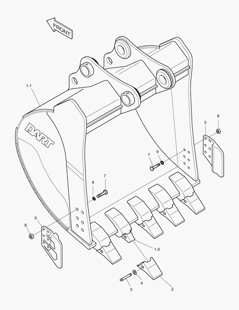 Спецтехника 6251 BUCKET-2.31mВі(66`)-SIDE PIN